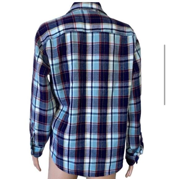 Vintage Sears brand plaid flannel button up SZ M - Picture 2 of 5